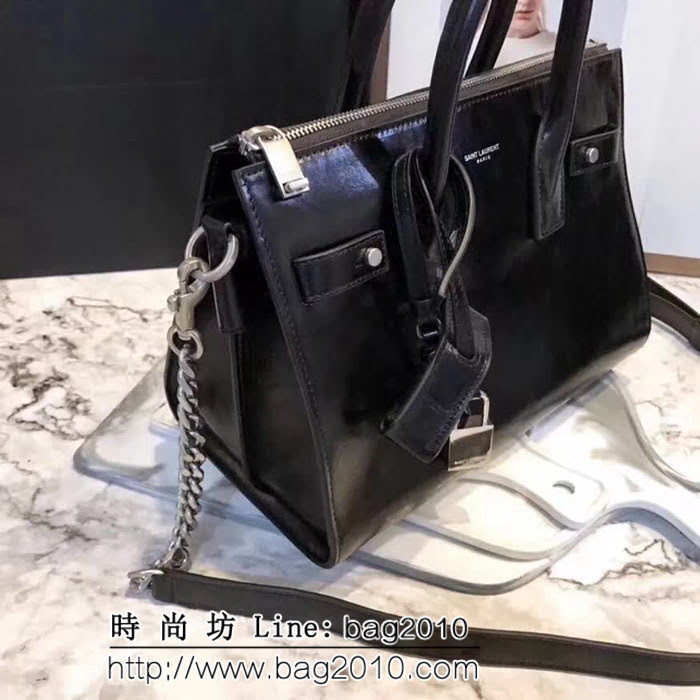 YSL聖羅蘭 最高版本 進口山羊紋油蠟皮手提肩背包 591715 YAS1075